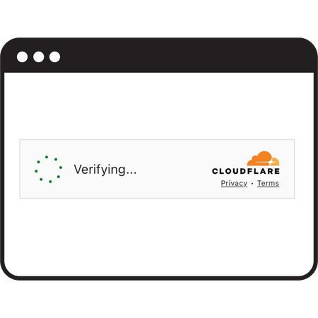 cloudflare turnstile widget verifying a request